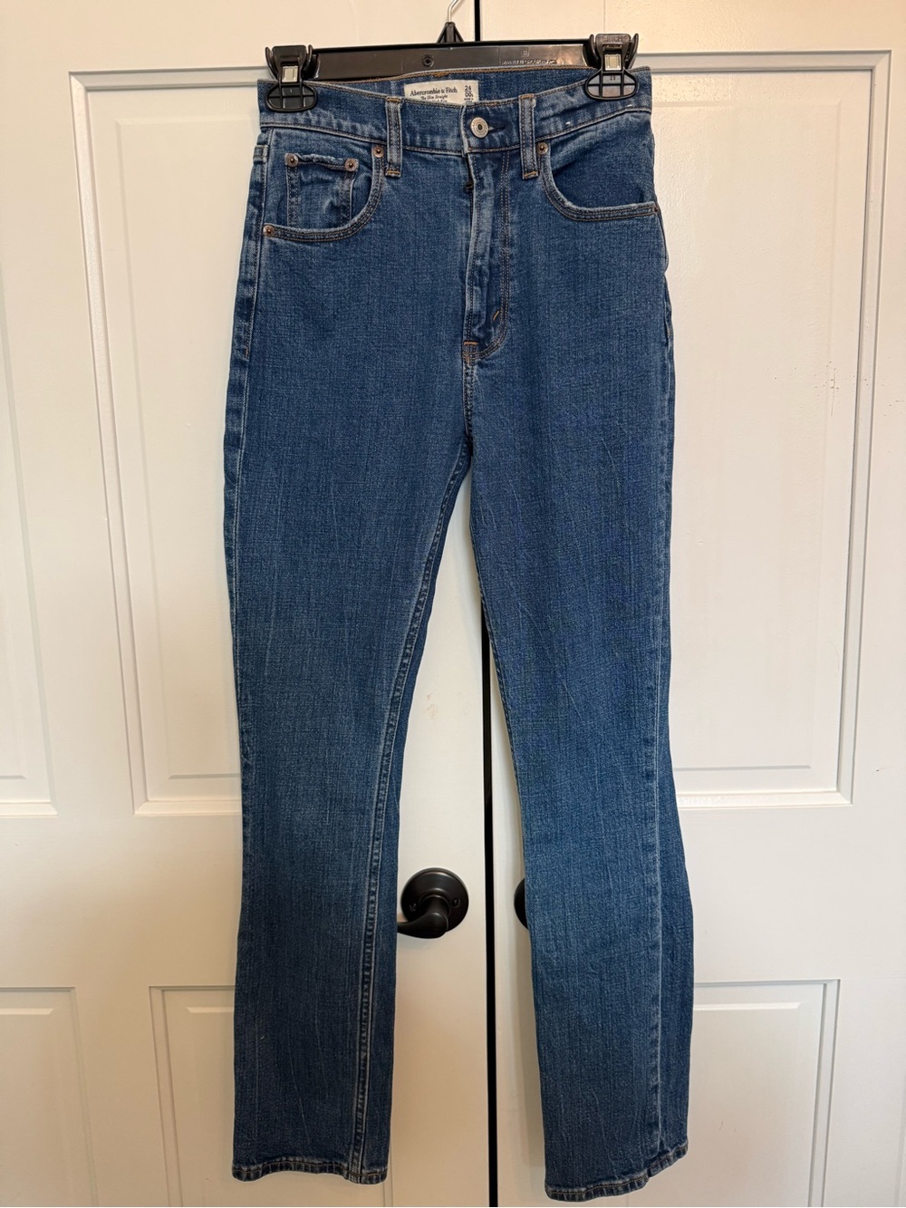 Abercrombie & Fitch Classic Straight-Leg Blue Jeans